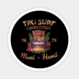 Maui Hawaii Tiki Surf Retro Competition Hawaiian Tiki Mask Magnet